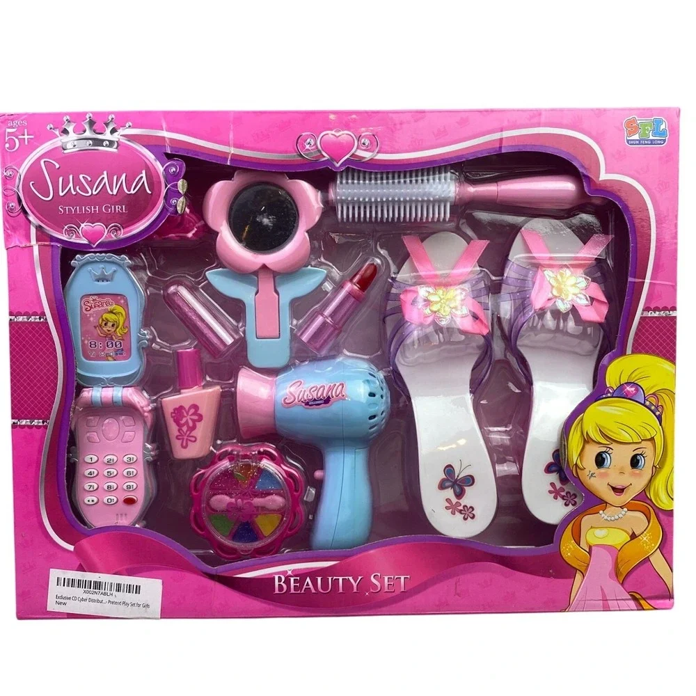 Pretend‎ Play Beauty Playset Dress-up Hair Make-up Sensory Toy